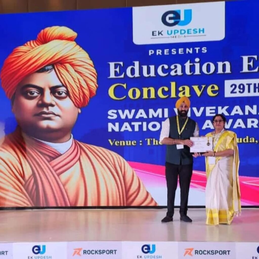 TJIS Principal Honored with Vivekanand Award 2024