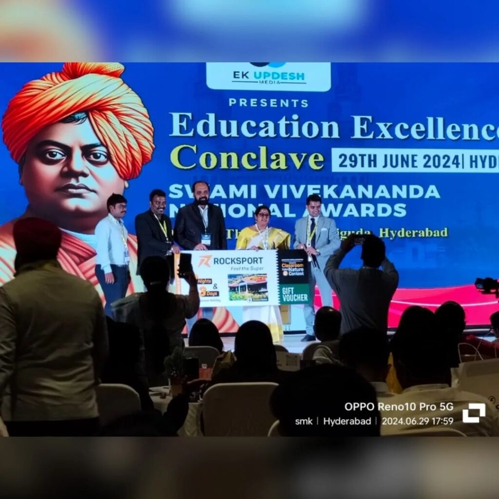 TJIS Principal Honored with Vivekanand Award 2024