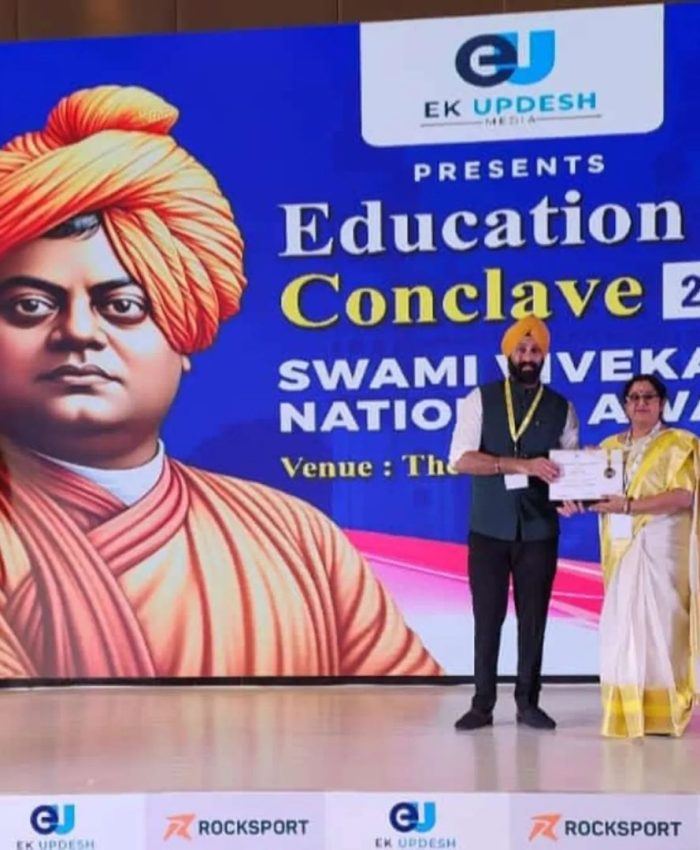 TJIS Principal Honored with Vivekanand Award 2024